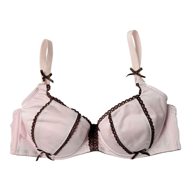Pink + brown trim Japanese Bra UK 34B 
