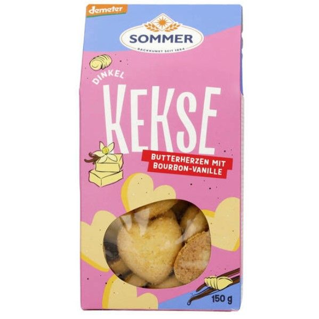 Sommer Dinkel Butter Herzen 150g Packung