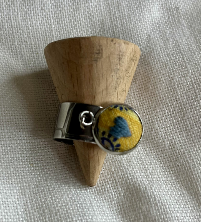 Bague cœur bleu (ARGENT)