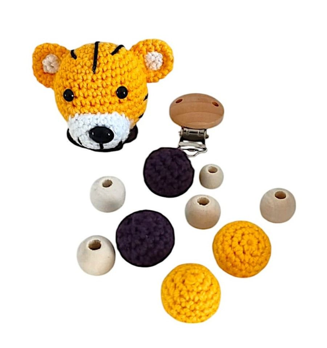 Attache-sucette tigre à personnaliser