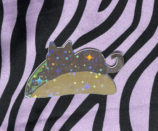 shiny taco cat sticker 