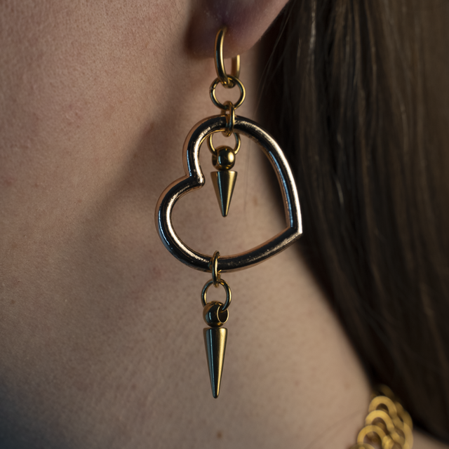 Ishtar - Boucles d&#039;oreilles dorées