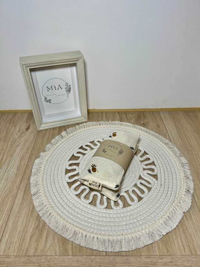 Bouillotte Déhoussable Double gaze  petits citrons