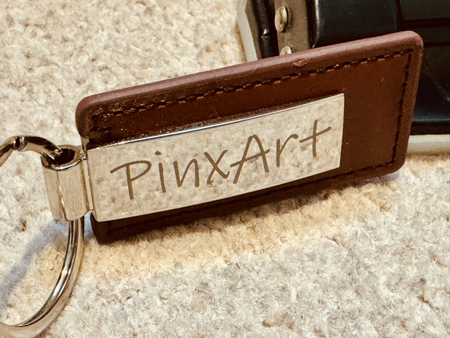 Personalised Leather and Stainless Steel Keyring