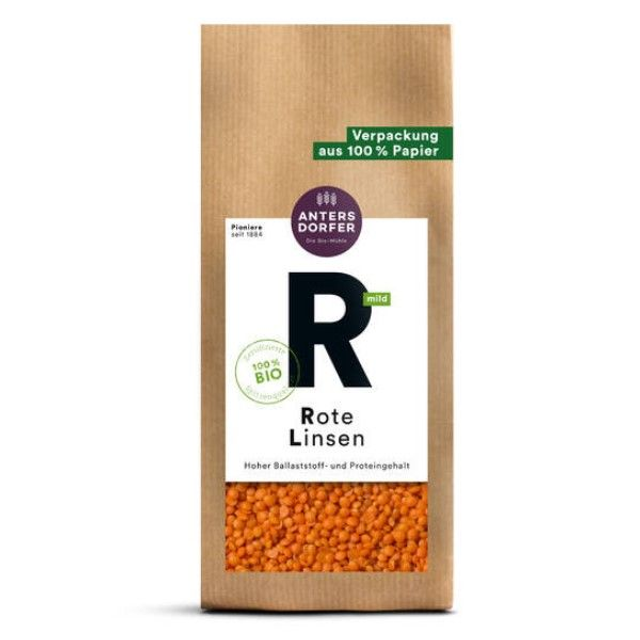 Antersdorfer Mühle, Rote Linsen 500g Packung