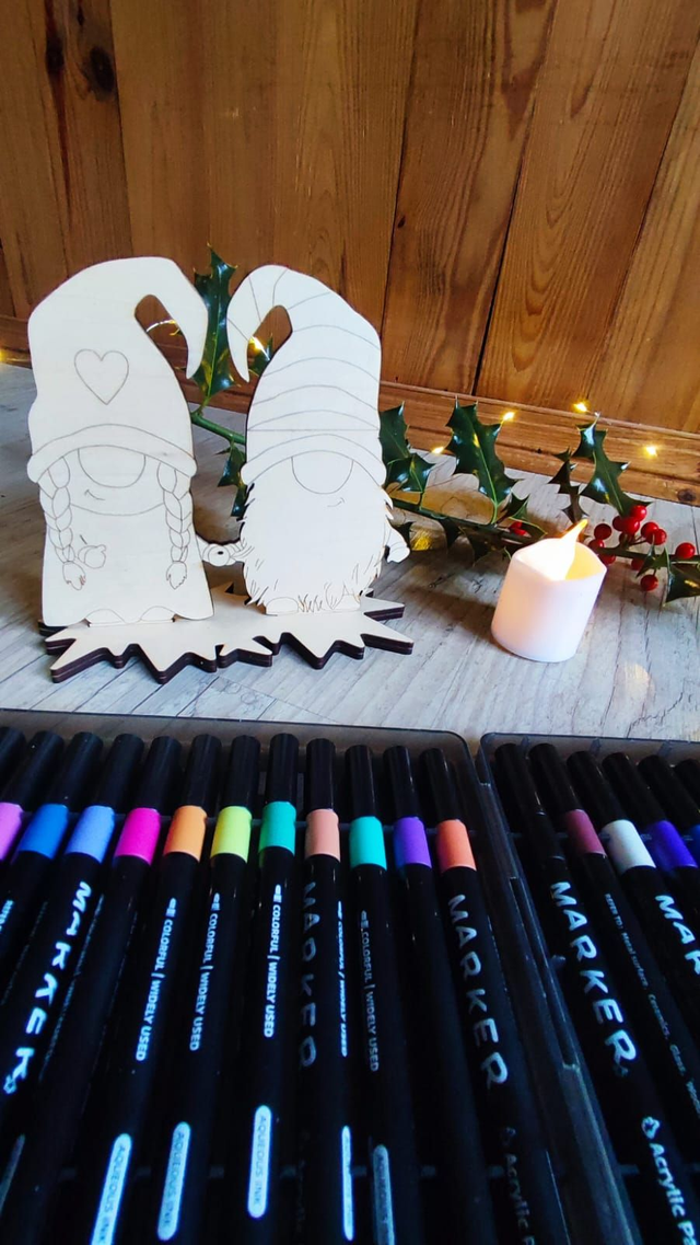 Kit lutin de Noël à peindre ou colorier