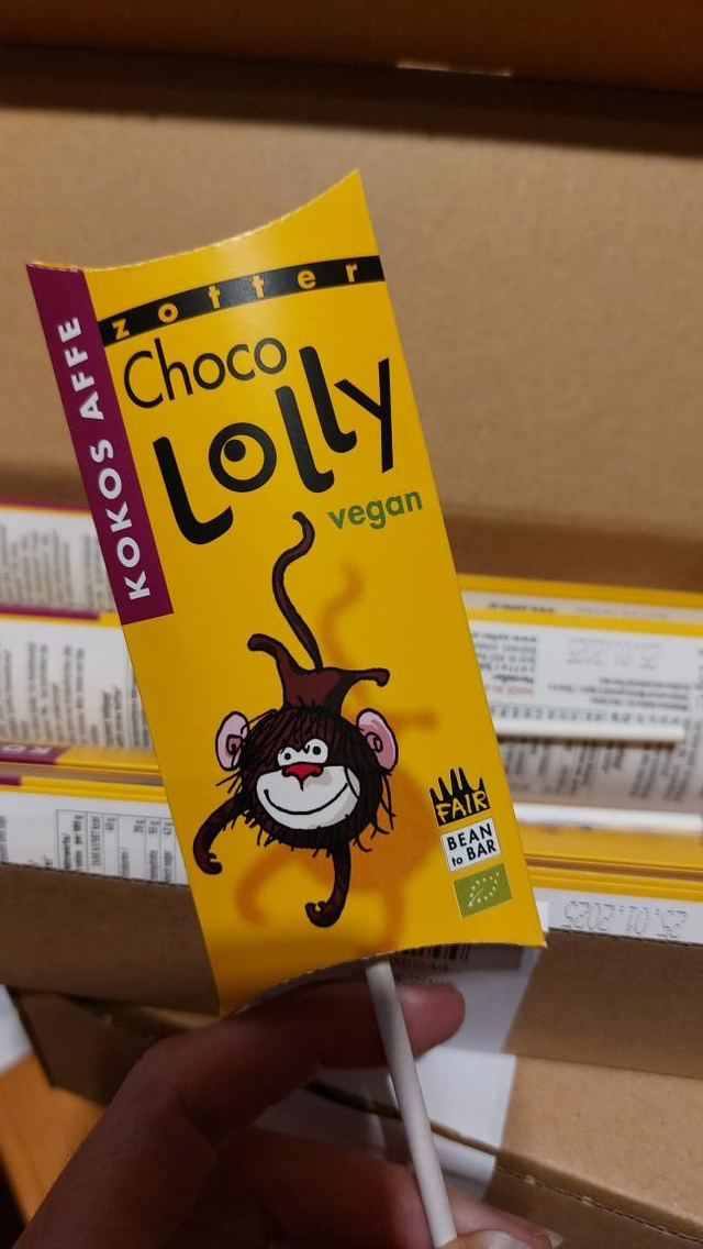 Zotter Vegan coconut white chocolate lolly