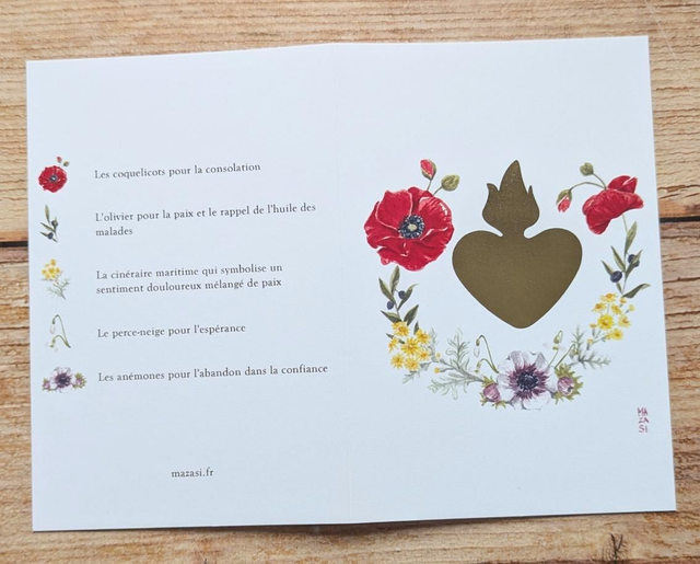 Carte double sacrement des malades