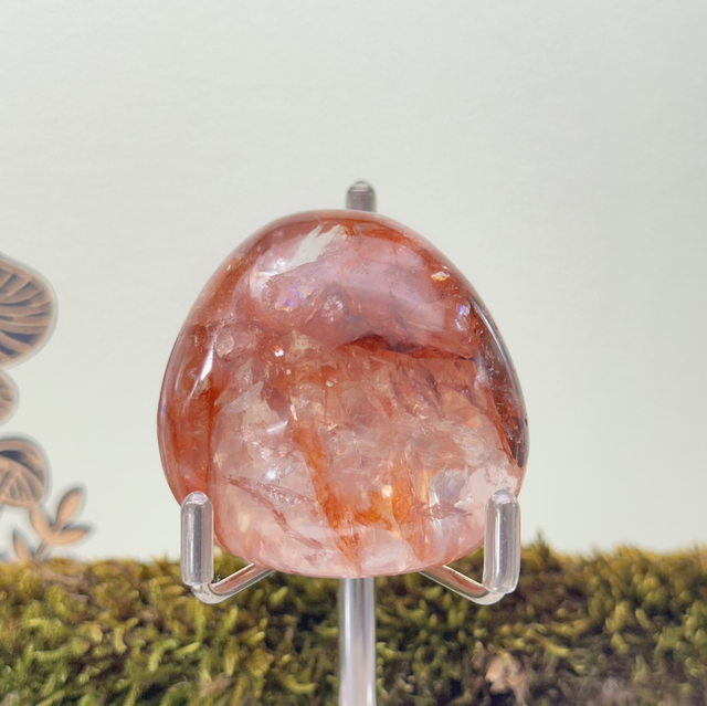 Fire Quartz Palm Stone 