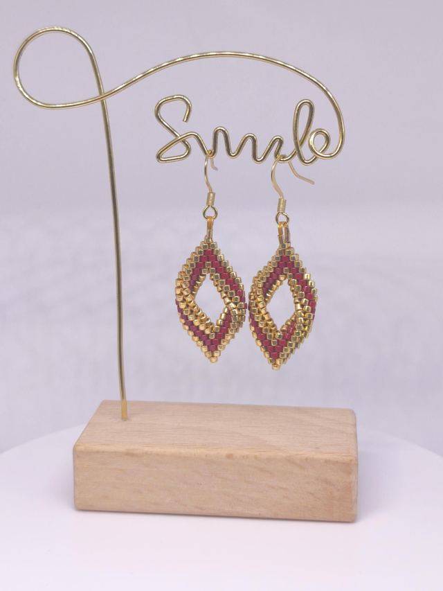 Boucles d'oreilles feuilles torsadées 