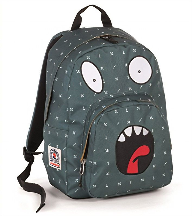 ZAINO INVICTA - OLLIE FACE - faccina Urlo Verde americano 