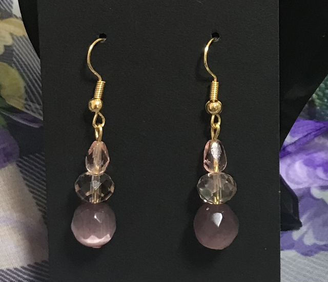 Purple Dangling Earrings- PUR06
