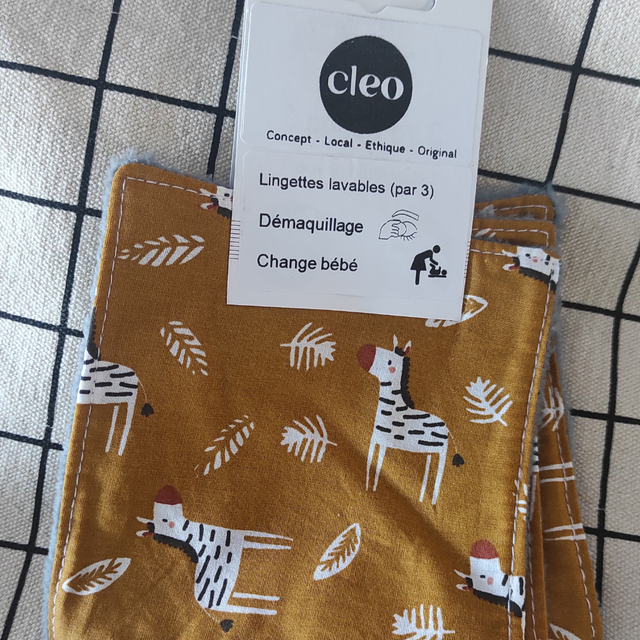 Lot de 3 lingettes Cléo