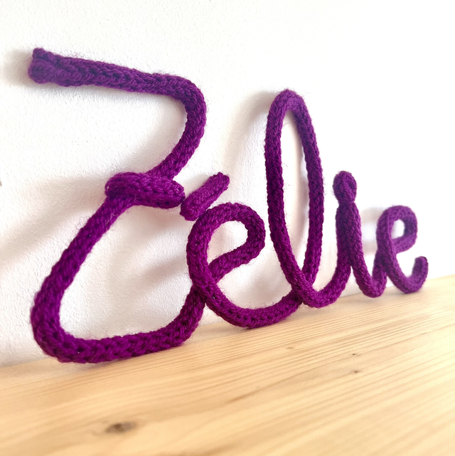 Prénom en tricotin à personnaliser