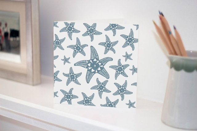 Starfish pattern card