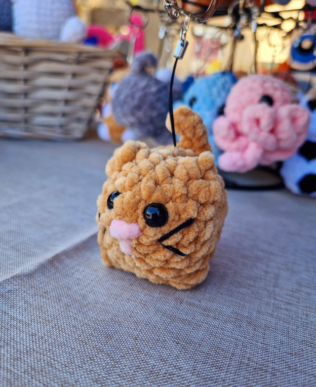 Porte Clés Chat Brun