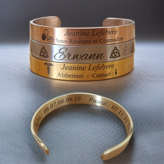 Manchette 10 mm argentée