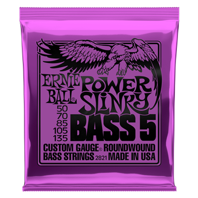 Ernie Ball 5-String Power Slinky Bass Set 50-135