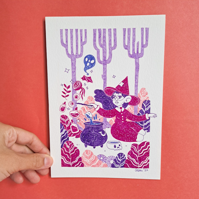 "Bruja, gafas, cocinar" | Witchtober 22