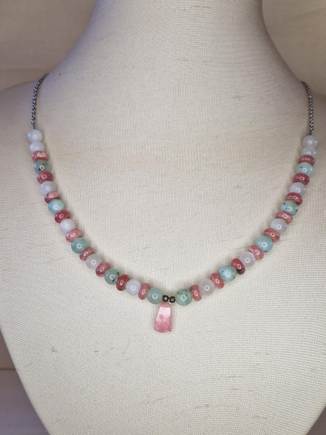 Chrysoprase - Pierre-de-Lune - Rhodochrosite / 029