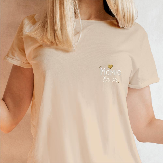 T Shirt Mamie En Or