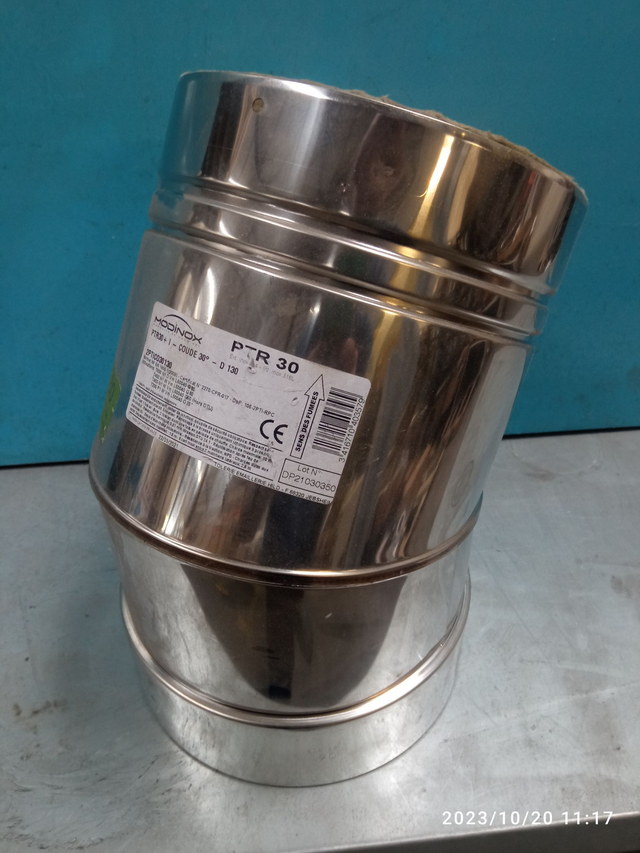 PTR30 - Coude 30° D130 INOX - 2PTICO30130 