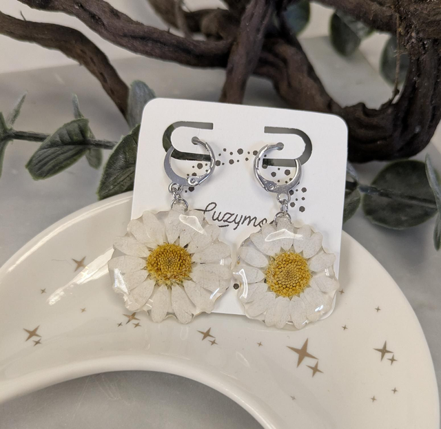 Pendientes de margaritas 