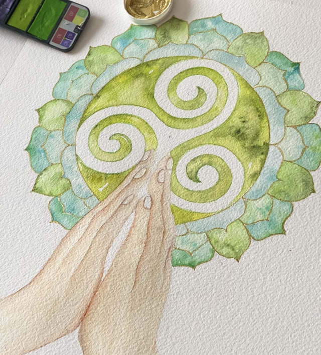 Aquarelle intuitive et vibratoire