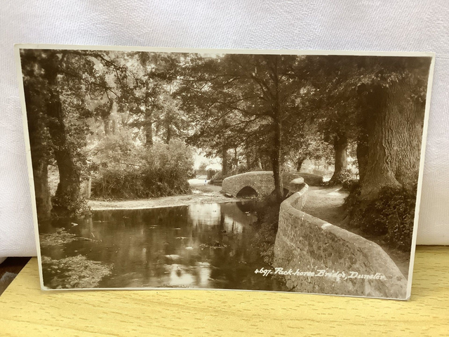 Dunster, Pack Horse Bridge, Somerset, Posted 1959 E.A. Sweetman &amp; Sons Ltd vintage postcard. Our Ref No. R656 £2.25
