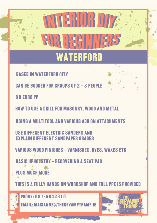 1 Person DIY for Beginners Workshop