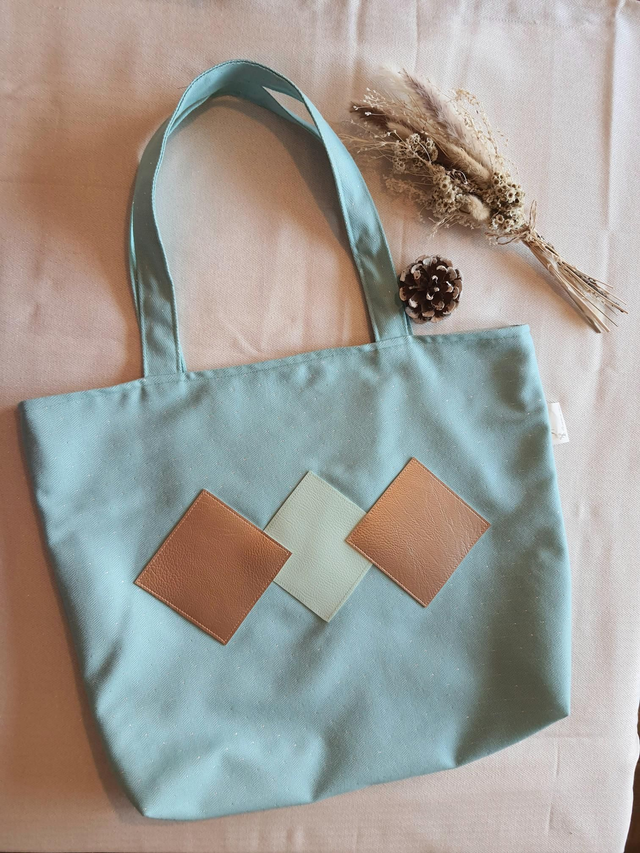 Sac d&#039;été bleu azur lurex 