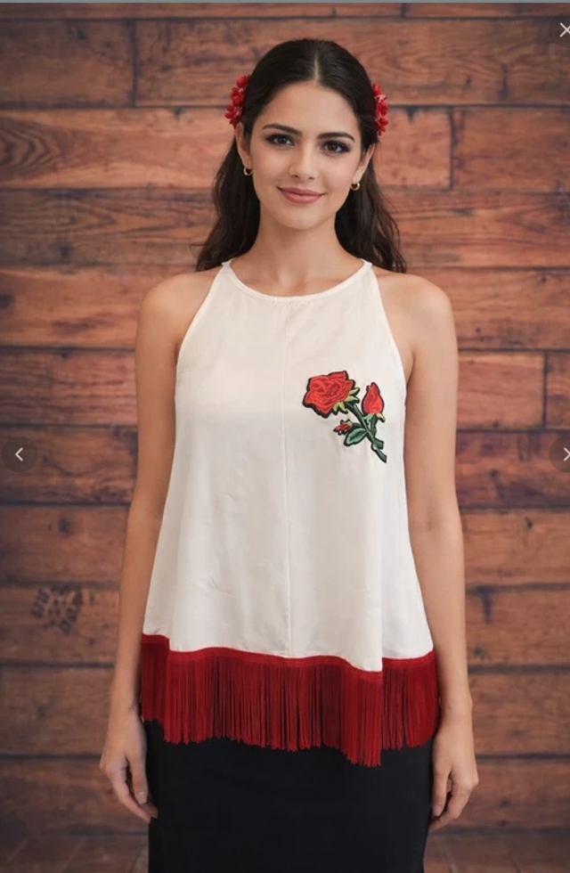 288 Taille XS Top manches americianes flamenco 