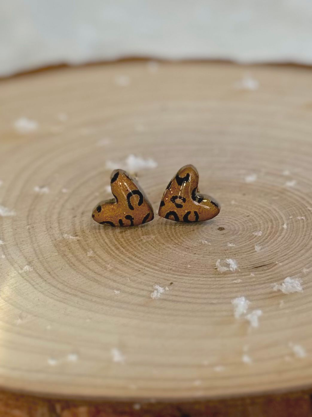 Puces cœur Léopard (taille 2) 