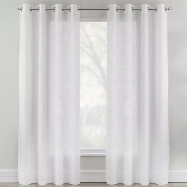 Crete White Voile Panels (Pair)
