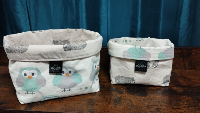 Vides poches réversibles hiboux/ours