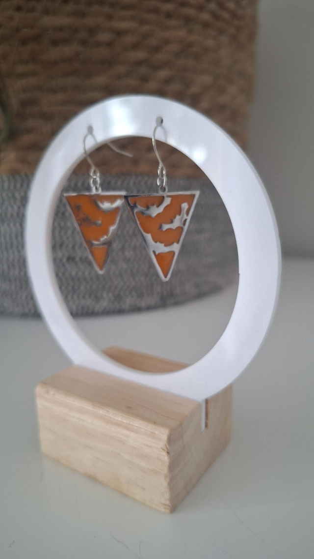 Boucles d&#039;oreilles chauves-souris Halloween souris orange 
