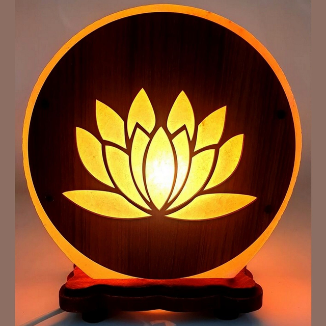Lampe de sel à frame "Fleur de lotus" 5 kg