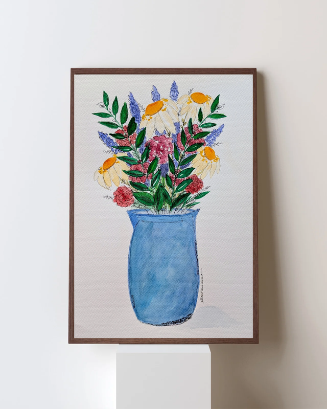 Bouquet - Aquarelle originale A4 