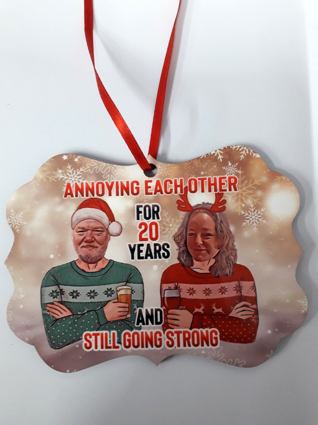 Personalised Double Sided Christmas Decoration