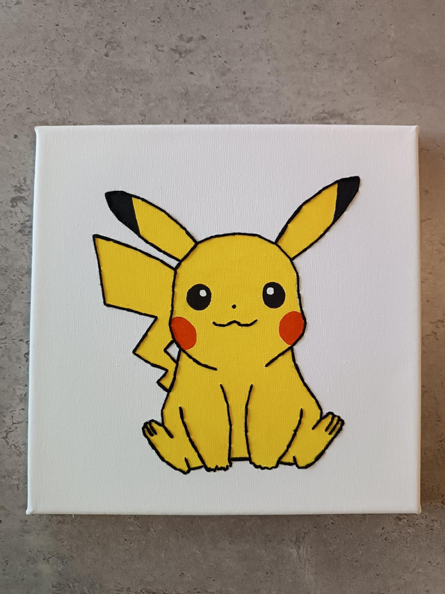 Toile brodée Pika