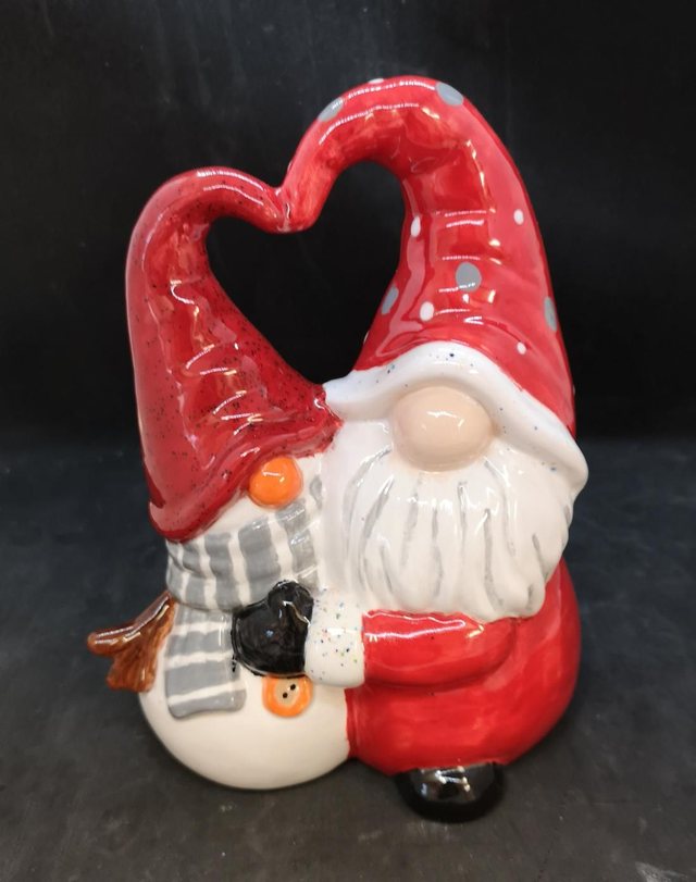 Hugging Santa &amp; Snowman