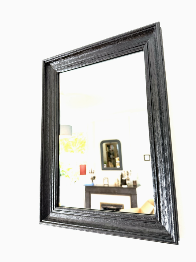 Miroir noir rectangle