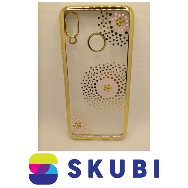 HUAWEI HONOR 8X - OBAL NA MOBIL - BEEYO - FLOWER DOTS - ZLATÝ