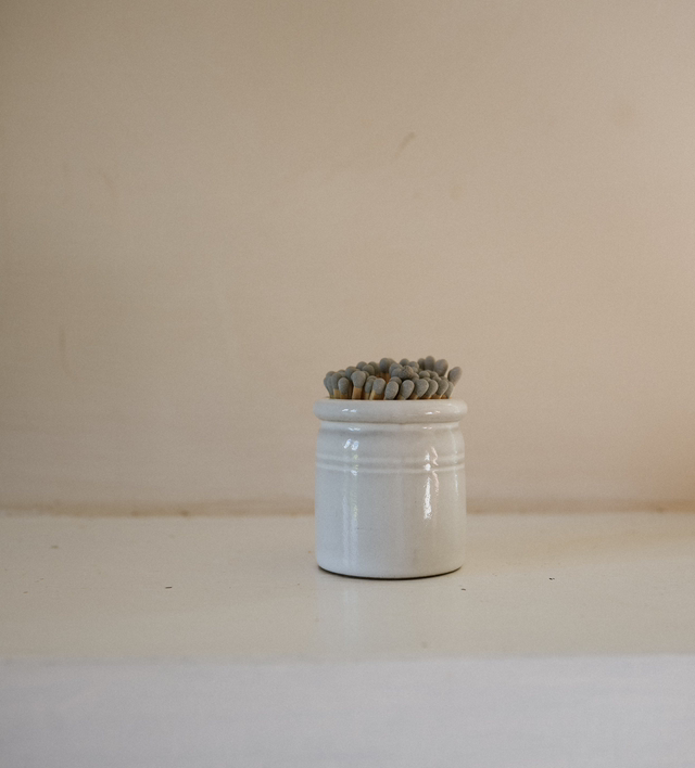 Ceramic match pot striker