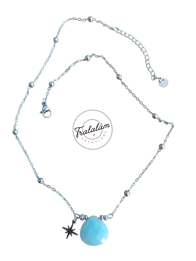 ✨Collier &quot;Les Jolies Pierres&quot; Aventurine argenté ✨