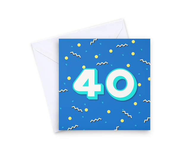 Number 40 Birthday Card