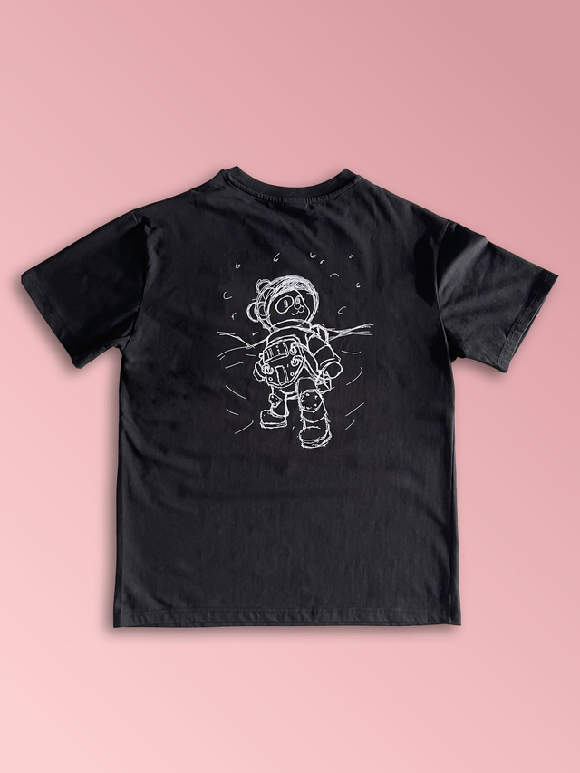 T-shirt Space Panda Esquisse