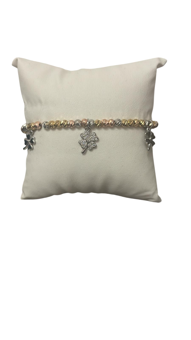 BRACCIALE TRIS QUADRIFOGLIO