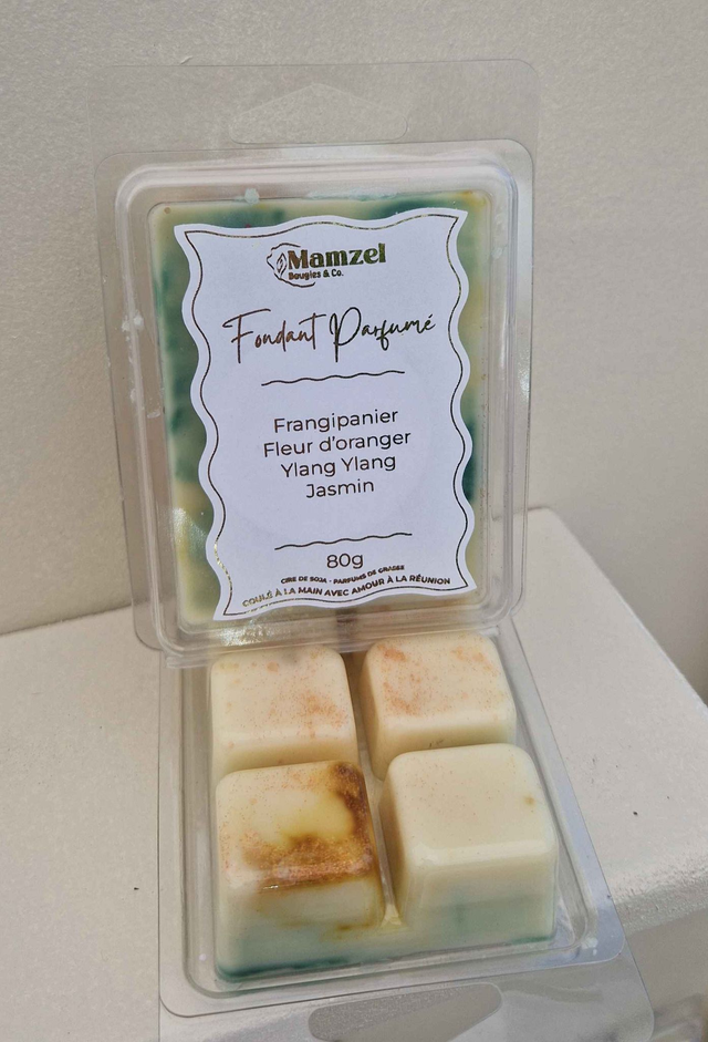 Fondant Parfumé en tablette 80g - Frangipanier, Fleur d'Oranger, Ylang Ylang, Jasmin