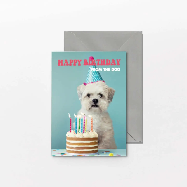 Happy Birthday from the Dog - birthday card